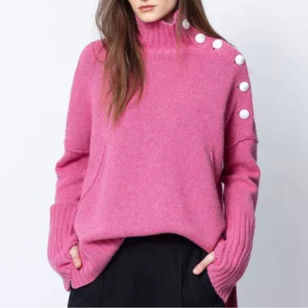 Zadig & Voltaire Pink Turtleneck Sweater - Picture 7 of 7